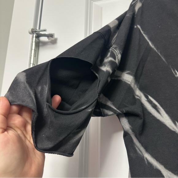 Missguided Black and Gray Tie-Dye Front Lace-Up Design Dress - Picture 5 of 8